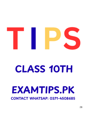 Tips Notes 10th Class – Matric Board Exam Notes | Examtips.pk